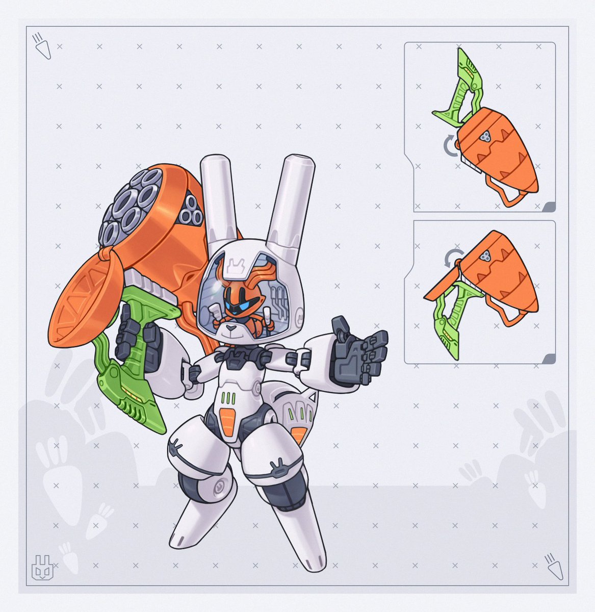 lordyanyu's tweet image. I heard it's #InternationalRabbitDay today, you know my deal, here some mecha/robo rabbits.