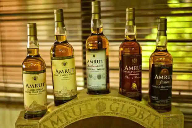 Today the company has over 10+ variants in the single malt category with the major ones being: Amrut Indian Single Malt Whisky 46 percent, Amrut Peated Indian Single Malt Whisky 46 percent, Amrut Fusion Indian Single Malt Whisky 50%, Amrut Cask Strength and Amrut Peated(20)