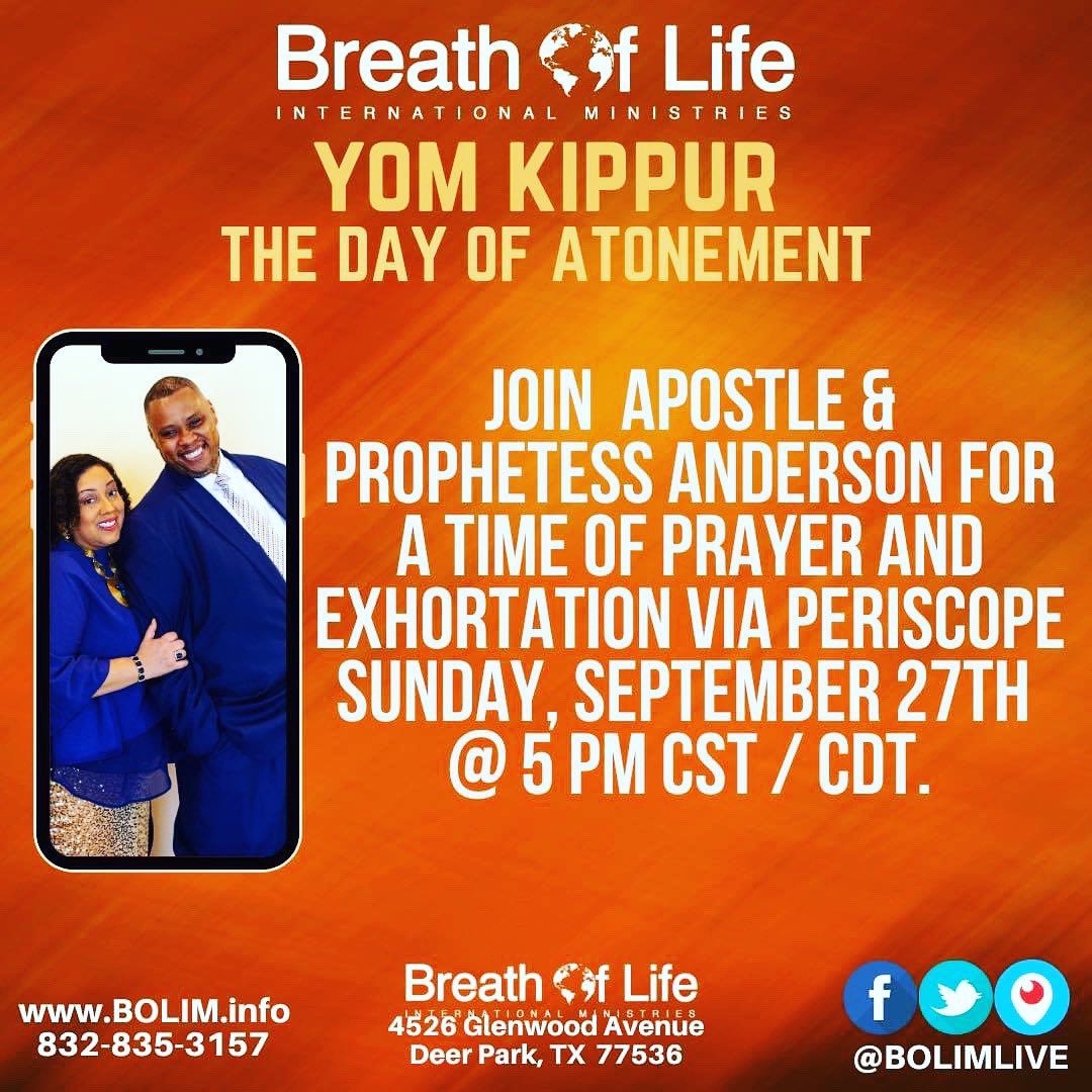 themamlife's tweet photo. Join @BOLIMLIVE today at 5 pm CST / CDT for prayer as we prepare to go into Yom Kippur / The Day of Atonement today at sundown. We will go live on Periscope (#BOLIMLIVE). https://t.co/aCmSgKQ7ec