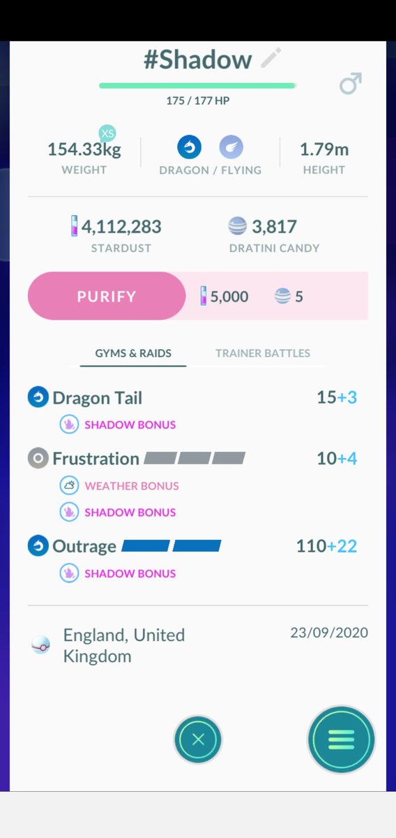 Hundo Shadow Dragonite maxed #PokemonGO
