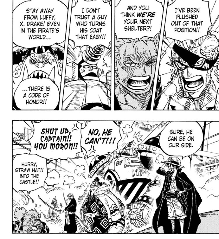  #onepiece991 everyone else deadass saying no except luffy 