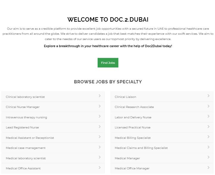 Doc2Dubai Is Essential For Your Success.
You can now easily browse jobs by specialty!
VISIT: doc2dubai.com/browse-jobs/

#DubaiHealth #dubaihealthexperience #dubaihealthauthority #Dubaihealthblogger #dubai #dubailife #uae #dubaifit #dubailifestyle #dxb #dubaiblogger