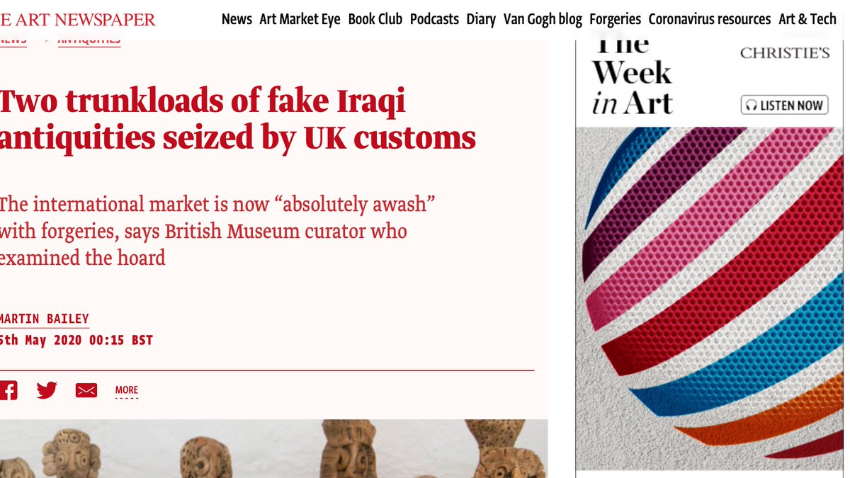 Note the juxtaposition when you access this Art Newspaper article from May now. A perfect symbol of the problem.