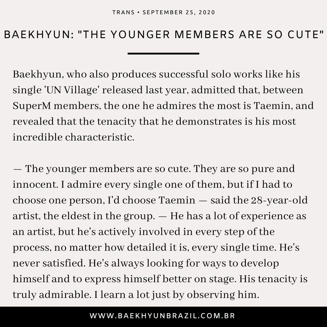 “if i had to pick one person...”