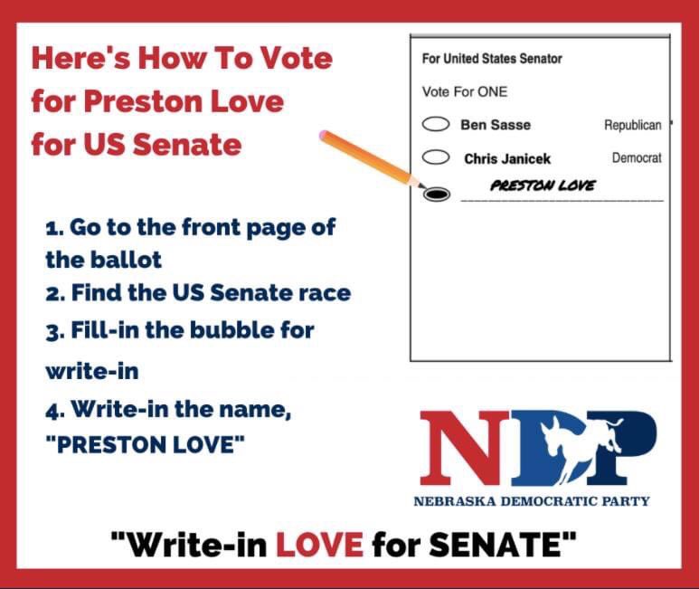 revstephanie's tweet photo. Official instructions! #writeinLove ❤️ #NebraskaSenate https://t.co/TXWmFQdUY2