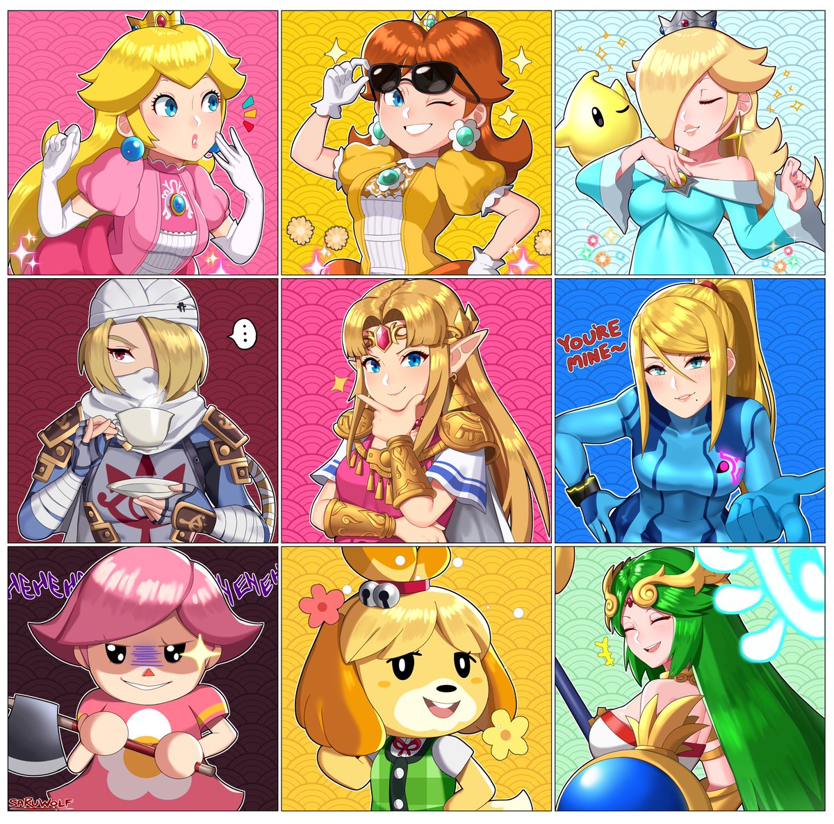 SarukaiWolf's tweet photo. SUPER SMASH ULTIMATE GALS! 💥🎊 https://t.co/DY8bqZk1s4