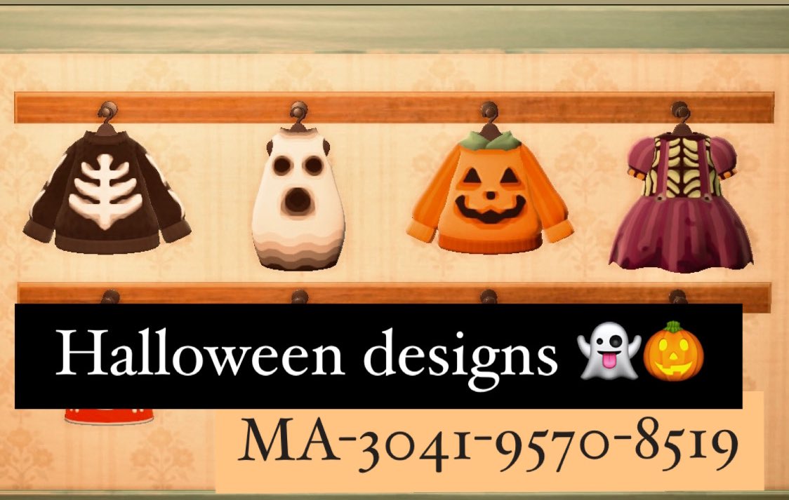 n1netails's tweet photo. So this has what my Sunday consisted of and I’m not even mad, some Halloween costumes for spoopy season #ACNH #ACNHDesign #Halloween https://t.co/HGn51VYKCC