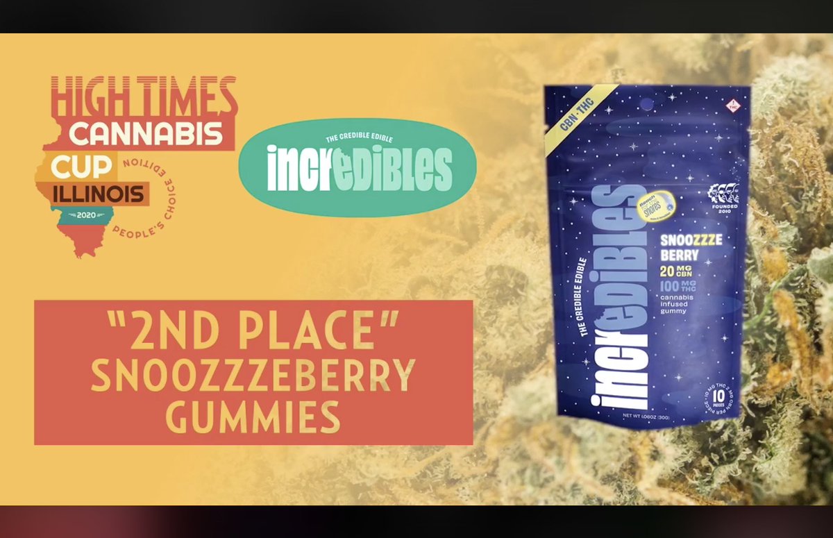 You Snoozzze, You Win! We’re over the moon that incredibles Snoozzzeberry was named one of the Best Edibles in the #Illinois @HighTimes #CannabisCup!