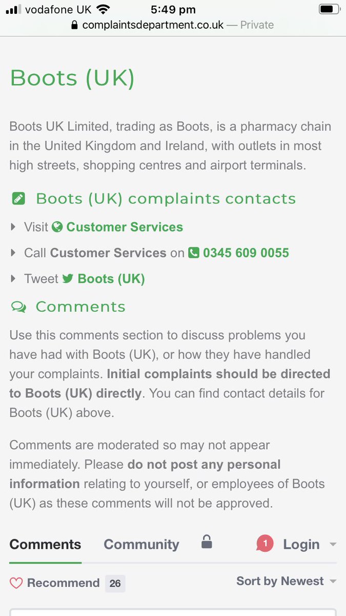  @BootsUK this is literally the complaints procedure you publicise on your website. Can you respond please?