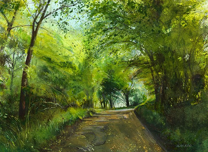 B_Strawbridge's tweet photo. Forest Track - by Oxfordshire based artist Alan Kidd 💚 https://t.co/jXzzGjz333