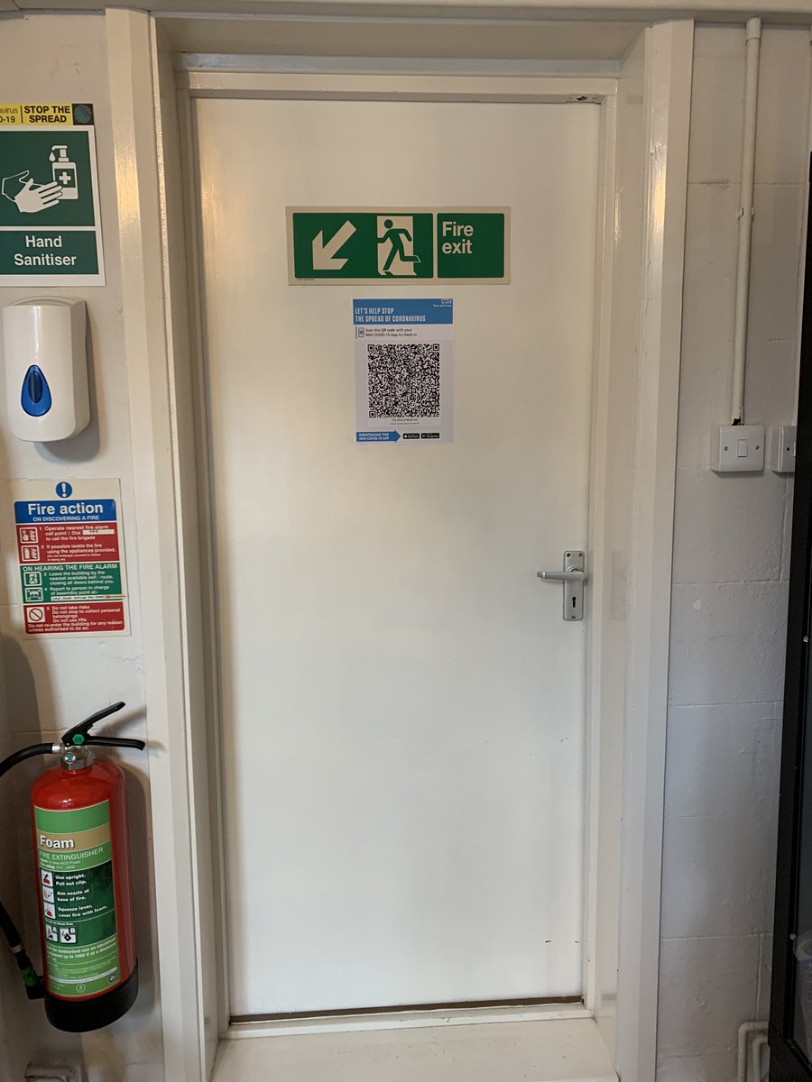 NHS QR code posters displayed at The Clinic. If you’re able to, please scan the code when you visit us #COVIDー19 #NHSCOVID19app