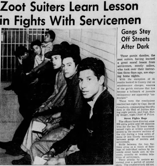 The LA Times' coverage of the Zoot Suit Riots is well-known for how noxious it was. It was so bad that a 1956 American Journal of Sociology study found we “gave sanction to making the Mexican the victims of widespread hostile crowd behavior.”