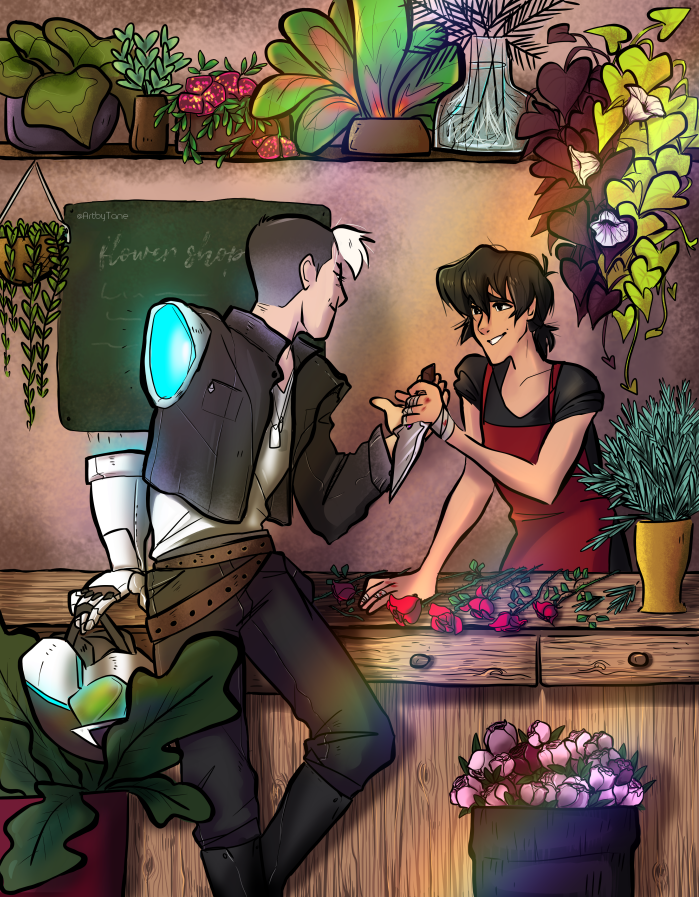 It's been WILD to be part of the amazing <a href="/Rocksheithzine/">Bad Boys — Completed</a> Here's my piece, I've been so excited to show you all, I loved working on this, every single flower drawn with love <3 #sheith #voltron #illustration #comic