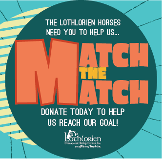 LothlorienTRC's tweet photo. Help Lothlorien Match the Match!  We need to raise $25,000 to help our horses!  Visit https://t.co/XzEeczJyVz for more info and to donate today! https://t.co/NPhNDfDK9s