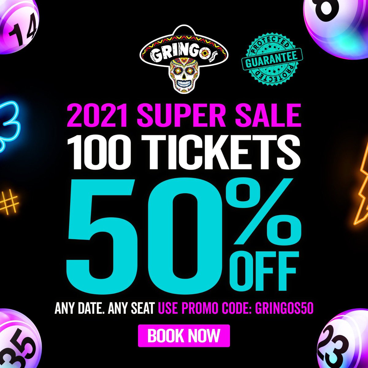 We've missed a fair share of madness this year...so we have plenty of making up to do in 2021 🥳 🎱 Be Quick! We only have 100 tickets for Half Price! #gringosbingo #magaluf