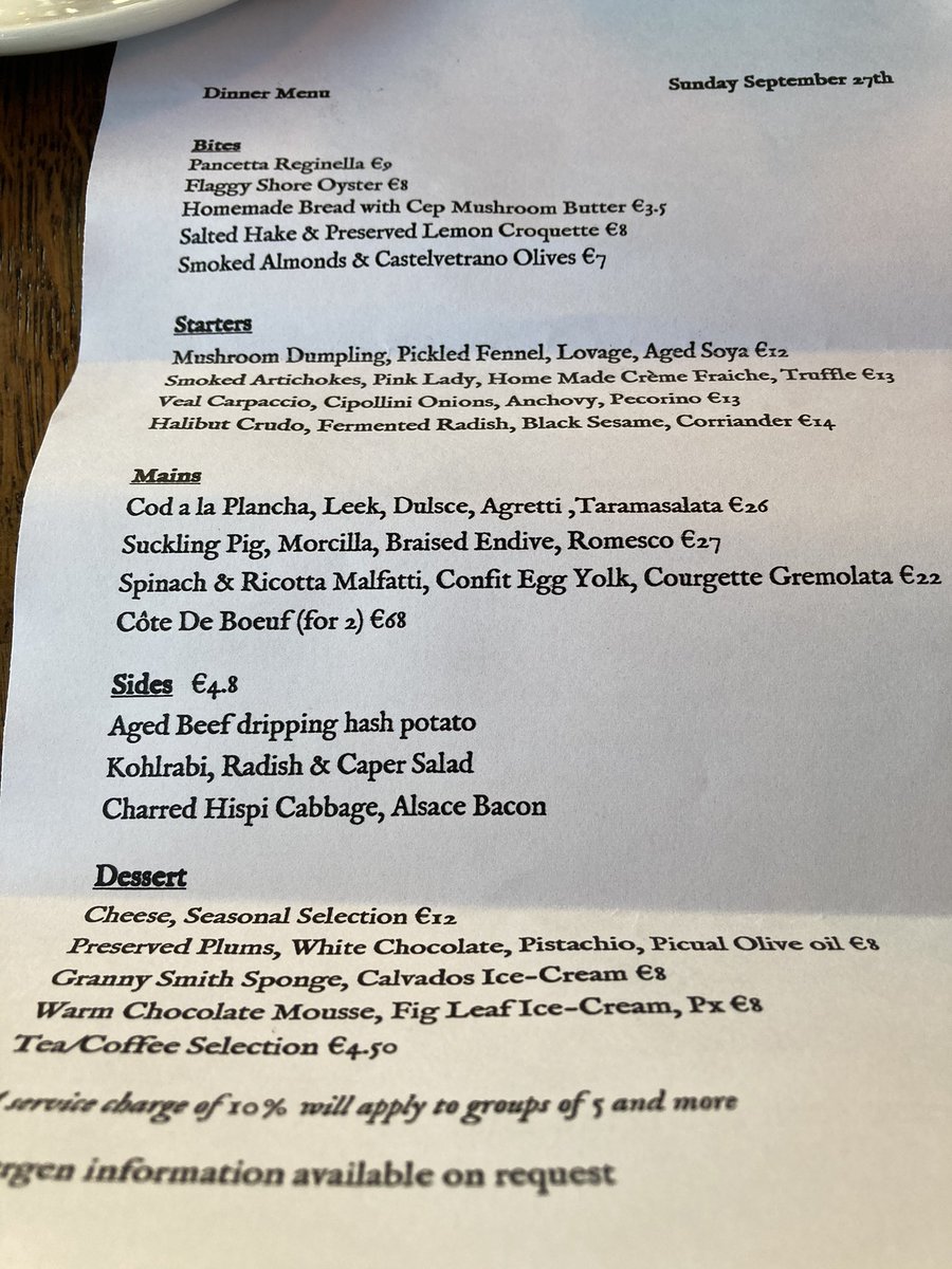 Thank you <a href="/VolpeNeraDublin/">Volpe Nera</a> for a delicious meal 😋 and charming service. A total treat. We sat on The Wishing Well terrace. Nice to see local businesses lending each other a hand 💪 in thought times.