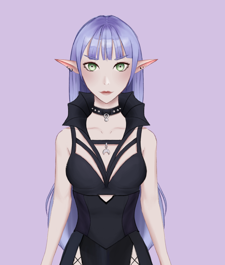 Fyorah's tweet photo. So, I created a quick design for a vtube character so I could learn the whole rigging process/software with it. But damn, it sure is time consuming. We will see if I am actually going to finish this. If so, I might try streaming with her :D https://t.co/I1QH7114fe