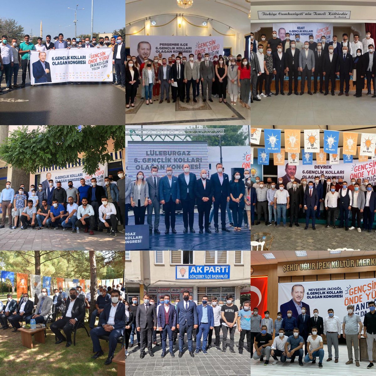 abuyukgumus's tweet photo. 6. Olağan İlçe Gençlik Kolları Kongrelerimize maske,mesafe ve temizlik kurallarına dikkat ederek birlik ve beraberlikle devam ediyoruz.Bayrağı gayretle taşıyan arkadaşlarımıza teşekkür ediyor, yeni görev alan ekiplerimize başarılar diliyoruz.

#GençsinÖndeYürü
#İnandığınYoldaYürü https://t.co/biElEu3Nfb