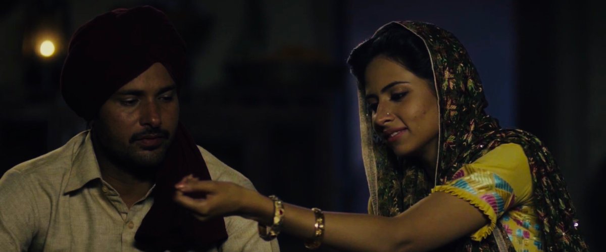 Idk, if someone has noticed it or not. The moment Dhan Kaur wears the chuddi which Angrej bought for Mado, pehli lavan da path started playing in the background and I think that was lovely  what a beautiful hint