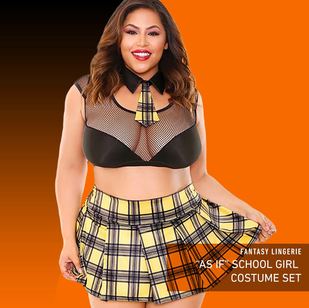 Boring Halloween!? AS IF?! NOT US! This adorable School Girl costume is a fun way to show of your best features. Available is ALL SIZES, you'll be sure to find the right fit for you. Shop in-store for even more great dress up ideas.