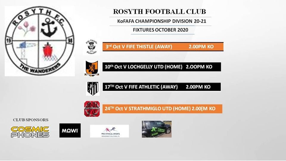 Rosyth FC (Sat Ams) (@rosythafc01) on Twitter photo 