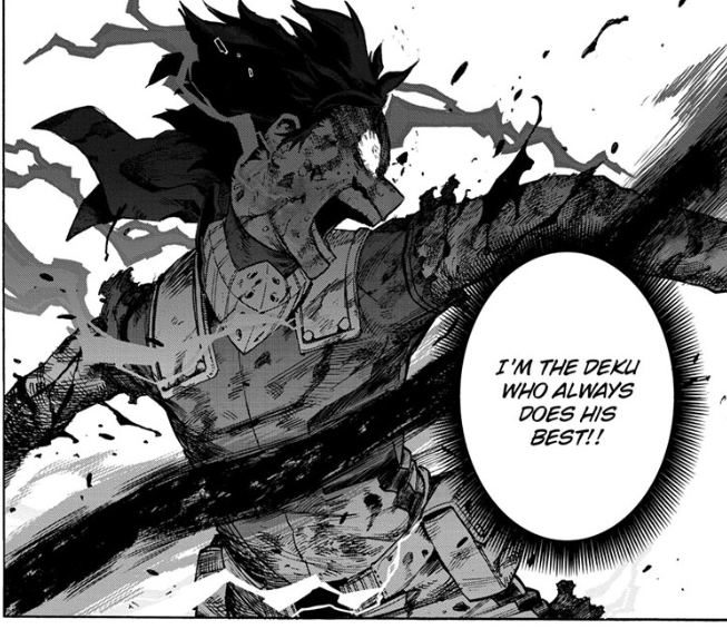 This line kinda rubbed me the wrong way when it first came around since it felt like Deku had a couple of get-out-of-jail-free cards, but now he's burning through all his second chances in one go I have no issues. There's no damping on the consequences, which is what's important