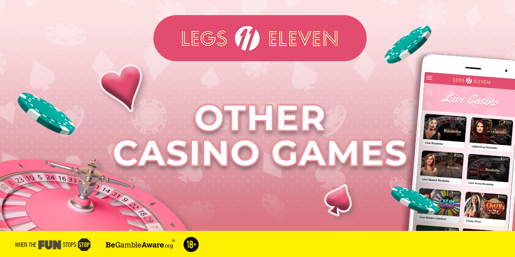 LegsElevenSlots's tweet photo. Whilst Slots, Bingo and Roulette are popular to play at Legs Eleven, we also have a range of other casino games that aim to replicate the feeling of being in an actual casino! 👀

Read all about our Other Casino Games here at Legs Eleven ♣️🃏♥️

👉 https://t.co/pdqP7qFrye https://t.co/ne8g4SiqU8