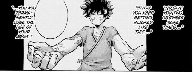 This line kinda rubbed me the wrong way when it first came around since it felt like Deku had a couple of get-out-of-jail-free cards, but now he's burning through all his second chances in one go I have no issues. There's no damping on the consequences, which is what's important