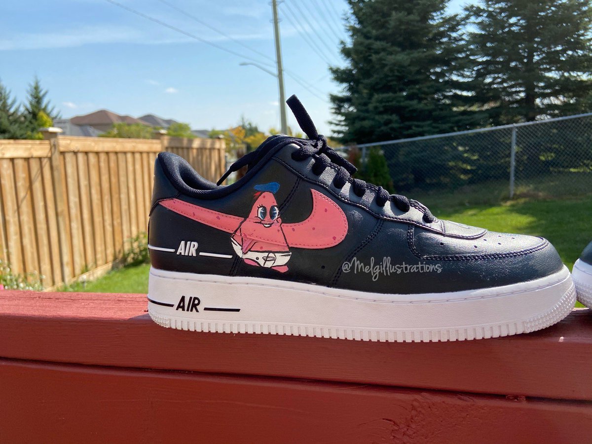 melgillustrate's tweet photo. Spongebob Custom AF1โS๐งฝ #customshoes #spongebob #customaf1s #art #artist https://t.co/B5RA9ySwkn
