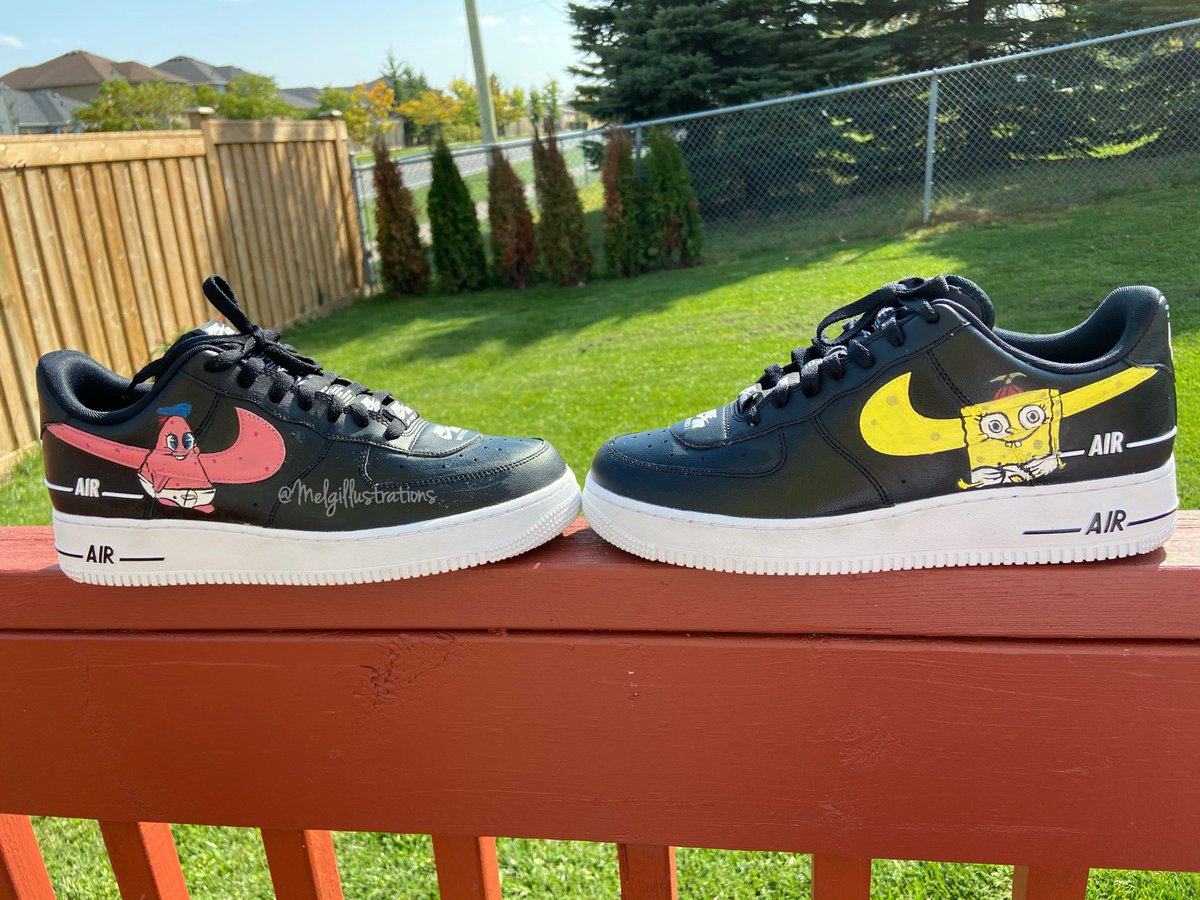 melgillustrate's tweet photo. Spongebob Custom AF1โS๐งฝ #customshoes #spongebob #customaf1s #art #artist https://t.co/B5RA9ySwkn