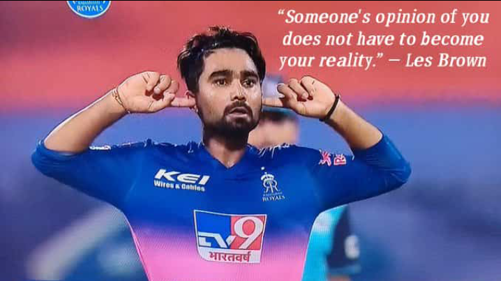 yogi757792's tweet photo. “Someone's opinion of you does not have to become your reality.” ― Les Brown
What game changer 🤐 Twatia #ICC #IPL2020 #RRvKXIP @rajasthanroyals #MotivationalQuotes #IPL @bhogleharsha @virendersehwag @harbhajan_singh https://t.co/rYUSiCPDCq