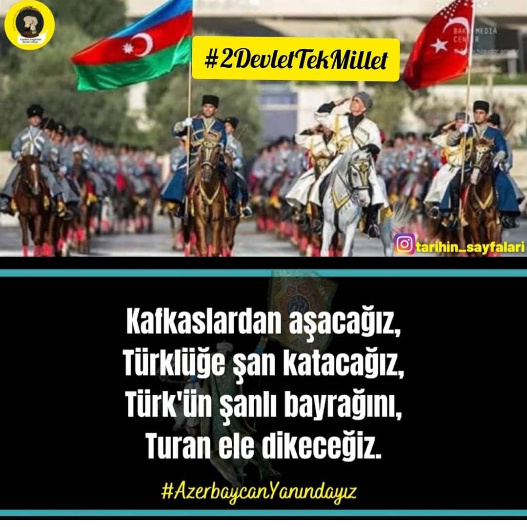 Kafkaslardan aşacağız.
#kardesazerbeycan