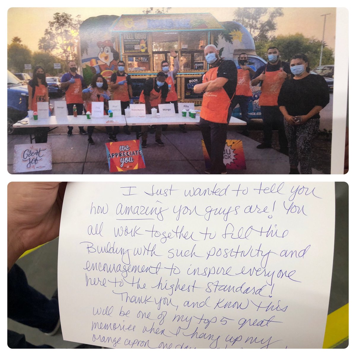 At Home Depot we’re just one big family...... A special gift from a special store associate. Thank you Sally @6876 for the kind words.