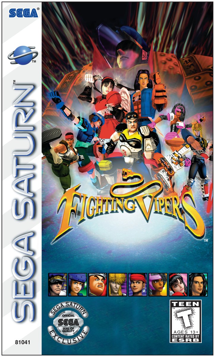 Restoration of the original cover to the Sega Saturn version of Fighting Vipers, using digital sources files from the Gamepro press art archive. Much thanks to  @biggestsonicfan for sending this my way!