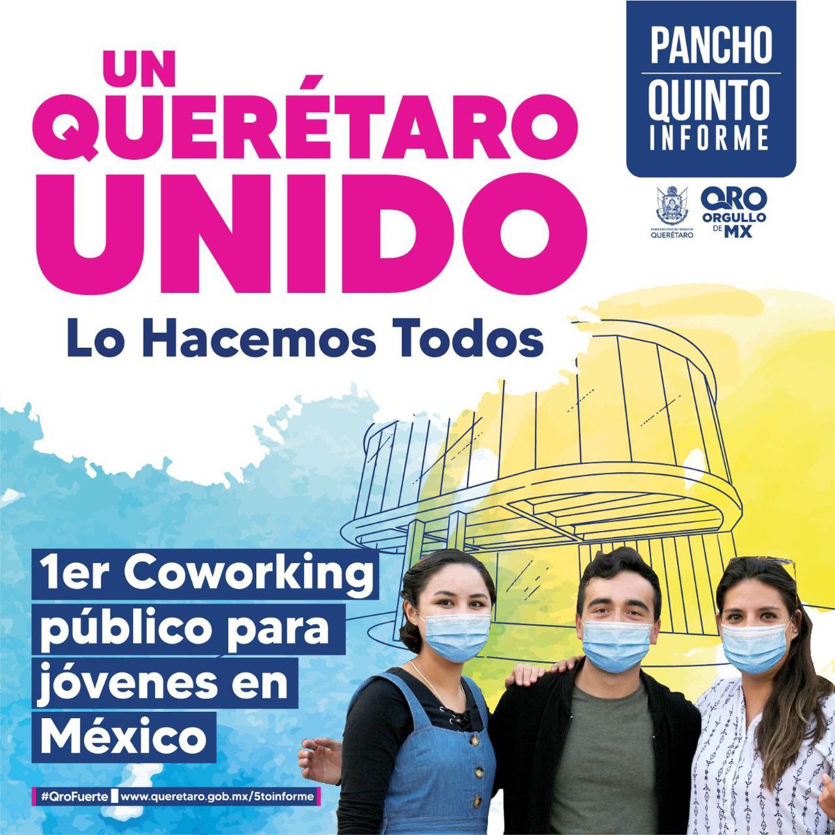 rzballesteros's tweet photo. "Los jóvenes determinan lo que seremos mañana", afirmó el Gobernador @PanchDominguez en su 5to informe. 

Destacó la creación de #Nuqleo, el 1er coworking público y gratuito del país para impulsar el #EmprendimientoJuvenil como parte de un #QroFuerte. https://t.co/OqlYUF655r