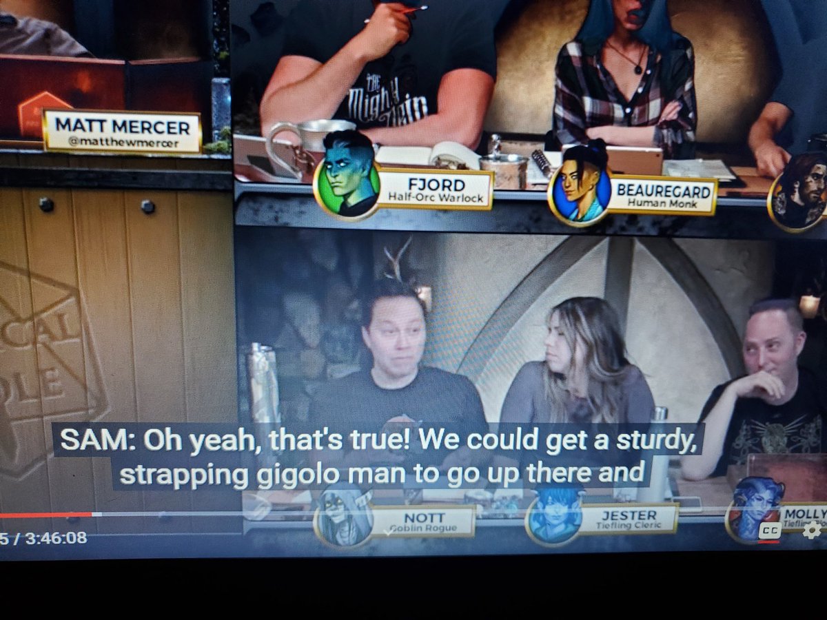 taliesin is so giggly this ep molly is truly in his element and i am so happy