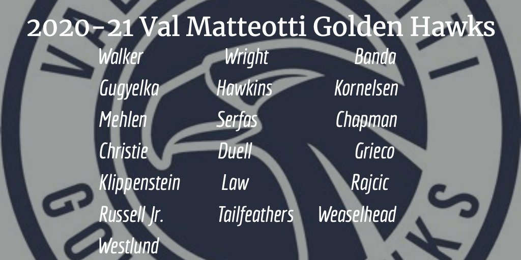 The Lethbridge Val Matteotti Golden Hawks organization is pleased to announce the roster for the 2020-2021 season.