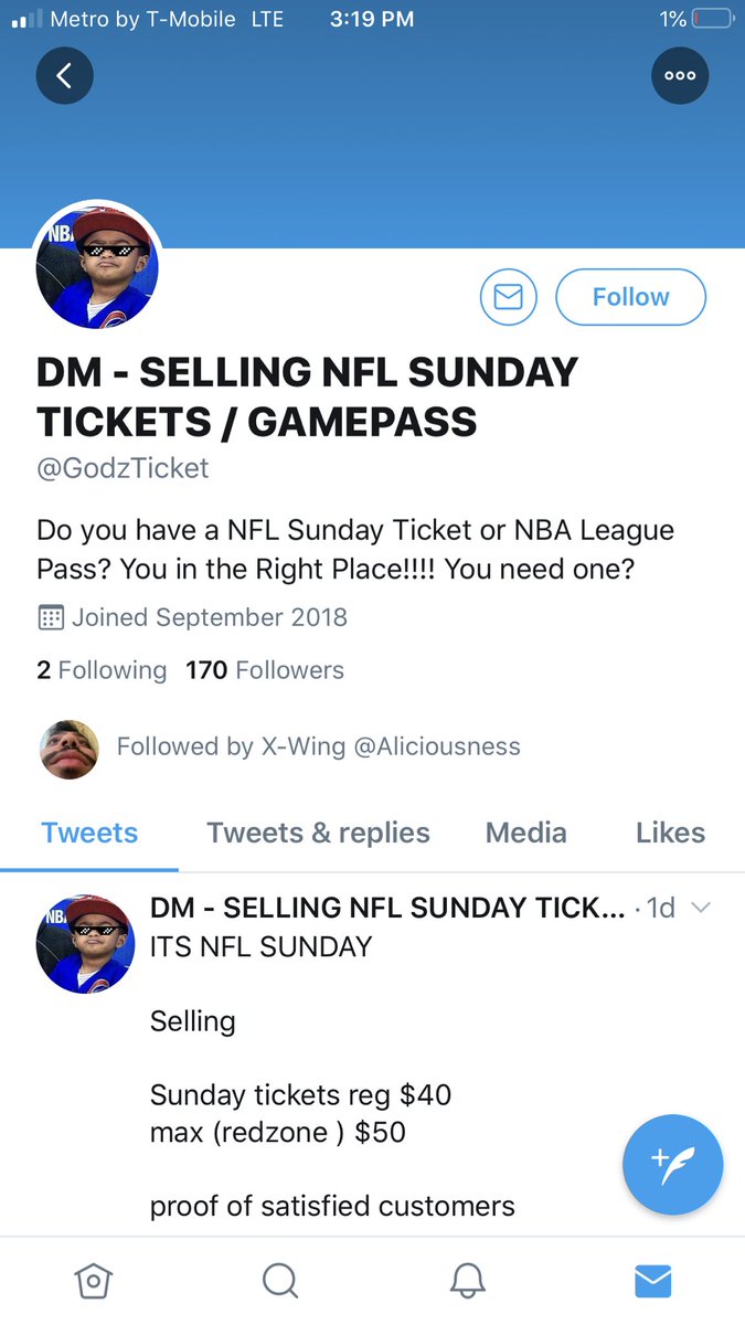 Shout out to <a href="/GodzTicket/">DM - SELLING NFL SUNDAY TICKETS / GAMEPASS</a>  hooked it up
