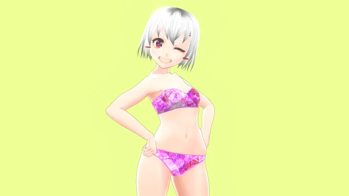 水着 verを作って頂きました。可愛い(^^)
vrchatで大田区にちなんだワールド作りたいなぁ。 