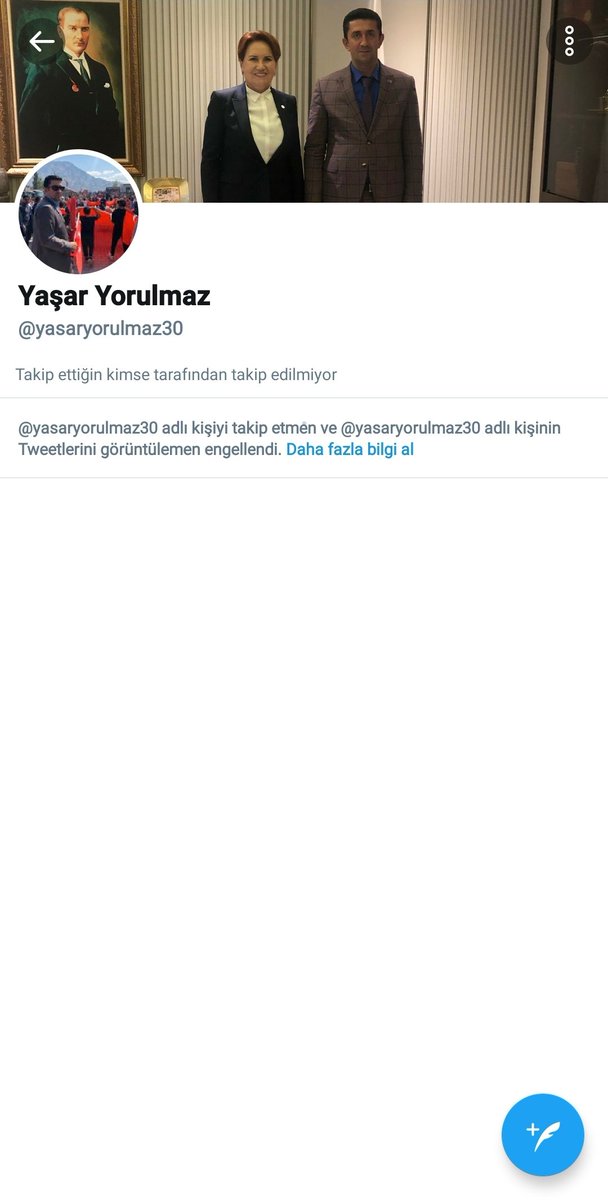 Sn. Başkanım @yavuztemizer_tr az önce tartışmaya girdiğimiz Hakkari İl Başkanı Sn. Yaşar Yorulmaz cevap veremeyip engellemiş beni. Acaba benim yerime siz Yaşar Bey'e sorar mısınız engelleme talimatı Teşkilat Başkanlığı'ndan mı gelmiş? 🤣 <a href="/yasaryorulmaz30/">Yaşar Yorulmaz</a>