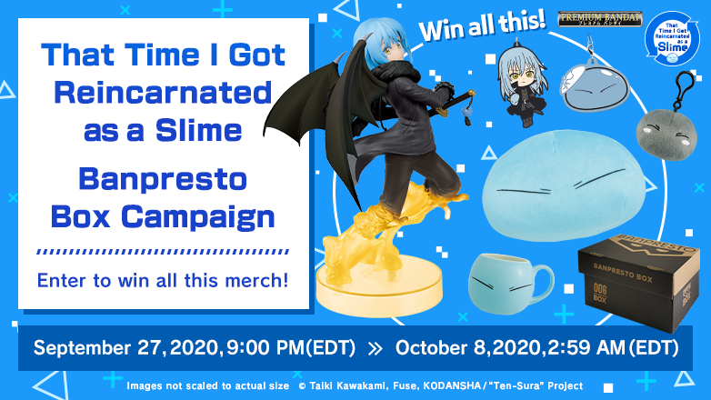 _PREMIUMBANDAI_'s tweet photo. #tensura fans! 
Our #banprestobox #campaign has begun at #premiumbandai! Follow 
@_PREMIUMBANDAI_
 and retweet this tweet for a chance to win your own "BANPRESTO BOX That Time I Got Reincarnated as a Slime". Don't miss out!
Click here for details! https://t.co/JS73O8VVW3 https://t.co/i3Xdruoc51
