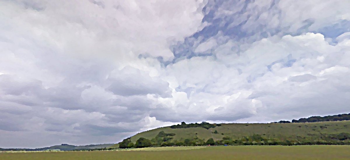 13/ The Downlands, by the late Sir Bennett Salmon RA, all chalk and pastoral: