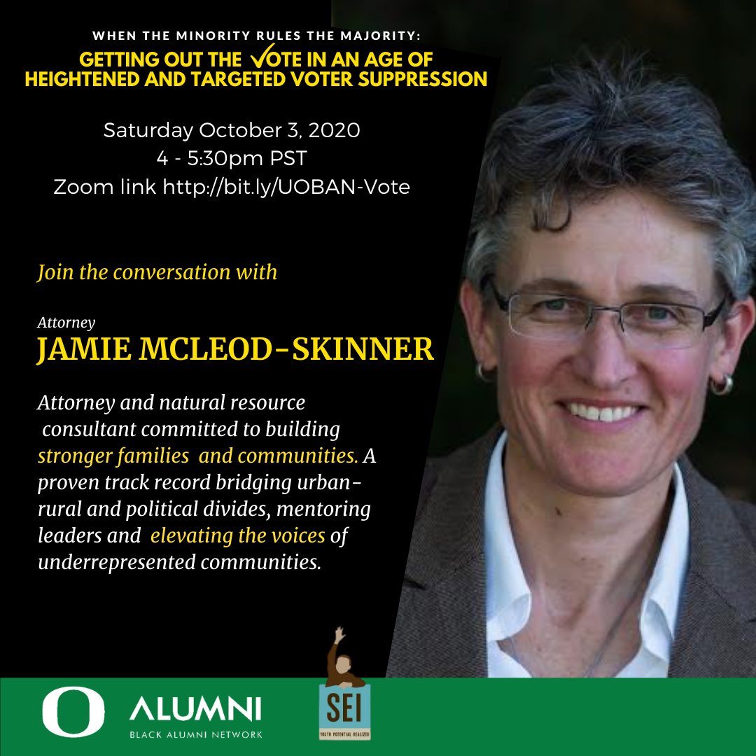 Join the conversation around Voting in and age of Voter suppression. Saturday Oct 3, 2020 at 4pm PST

Zoom link bit.ly/UOBAN-Vote