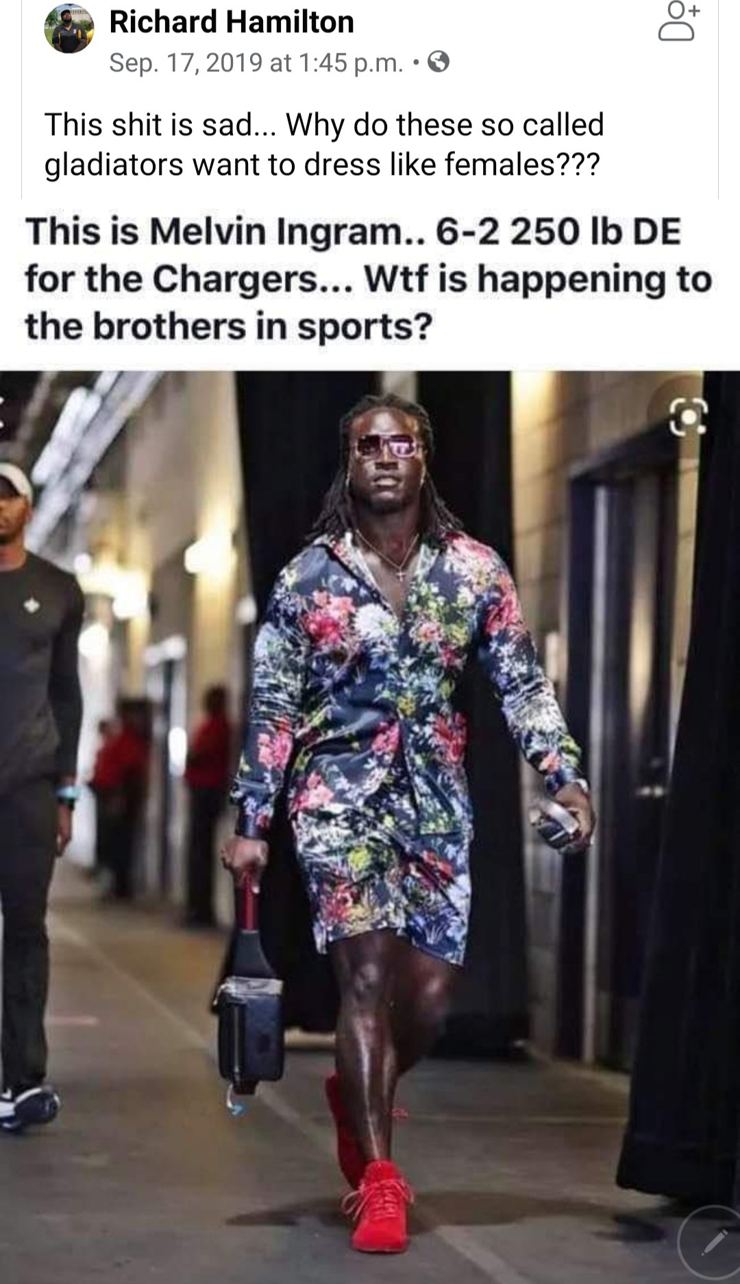 pic Melvin Ingram Dress he s a wealthy 250lb defensive end in