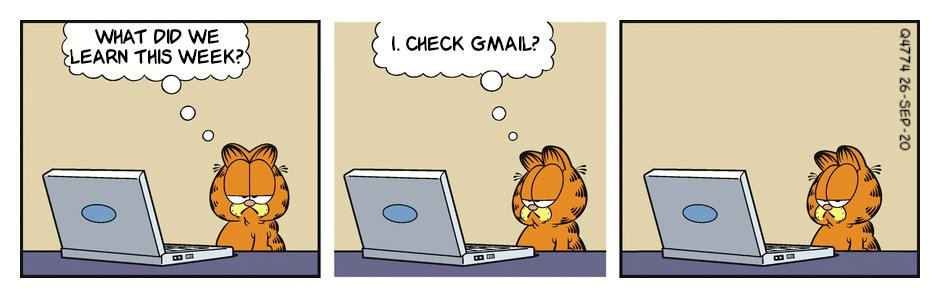 Q Drops as Garfield stripsQ4774 26 Sep 20