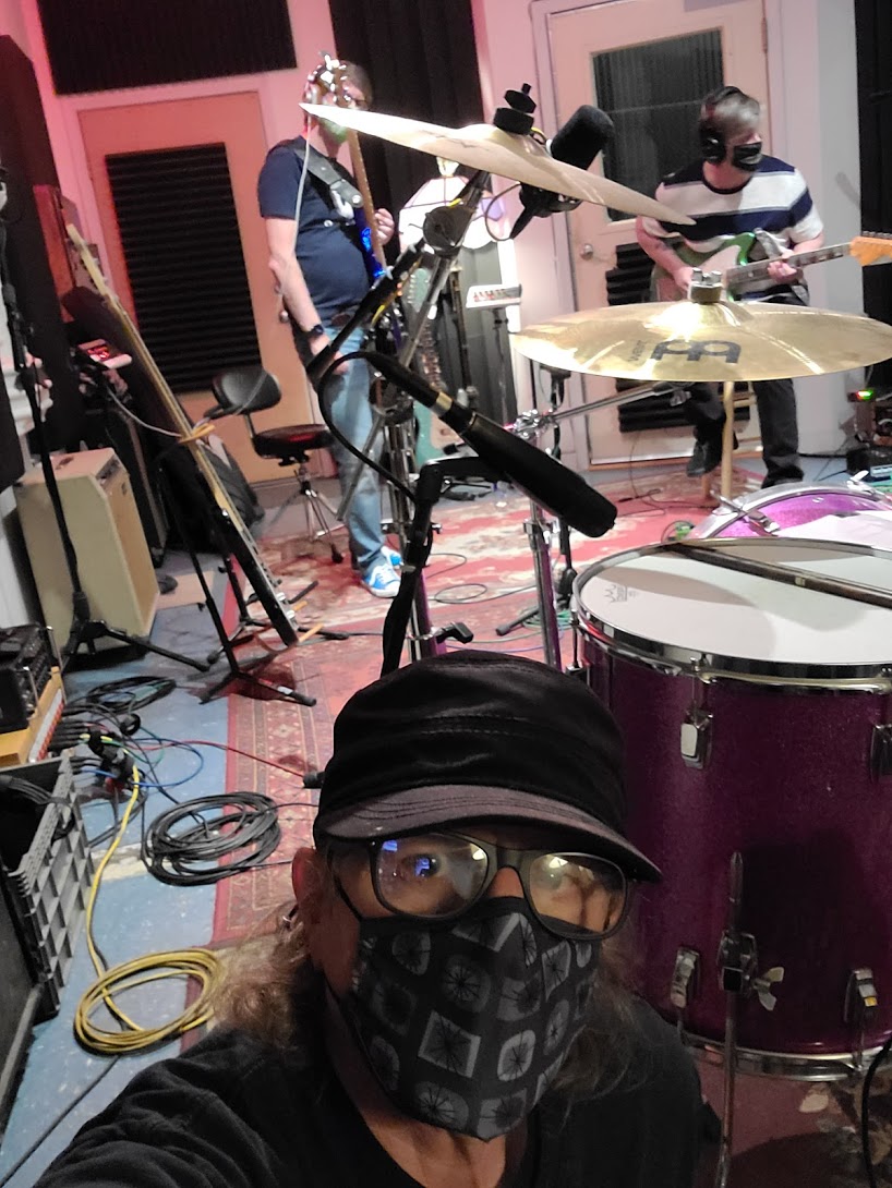 So awesome to be back in an actual recording studio tracking live with my Surf Monster mates (Steve and Desmonde) and Rob Granger at Get Reel Productions in San Francisco, Saturday September 26.
