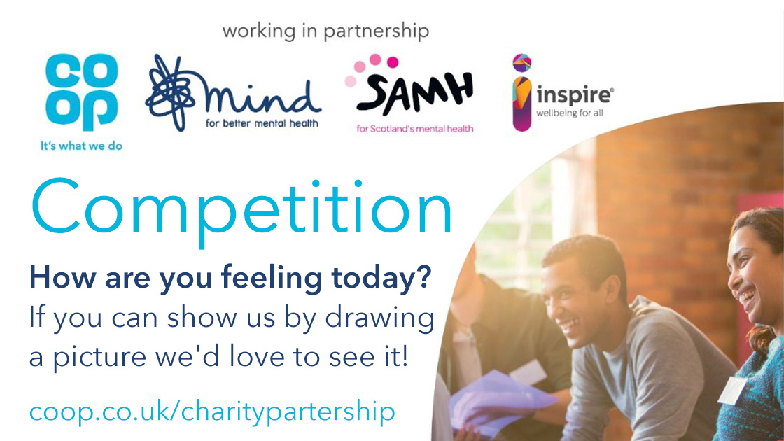MariaCMannan's tweet photo. Enter our competition for Mental Health awareness by Oct 10th to win a £25 Co-op voucher. We welcome entries from anyone of any age! Either drop in-store with your contact details on the reverse or tag #CoopSandhurst @MariaMannanCoop https://t.co/VINtJUurYe
