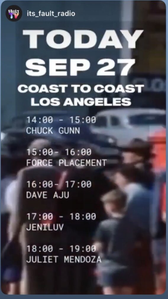 streaming live today for @aylisf with <a href="/theedaveaju/">Dave Aju</a> <a href="/DJJulietMendoz2/">DJ Juliet Mendoza</a> 🤘🏿

2-7 PM PST 
twitch.tv/faultradio