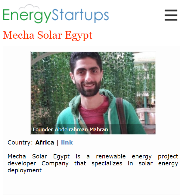 MechaSolar's tweet image. Top 100 Energy Startups Worldwide:
tinyurl.com/y697z78h
Solar energy in Egypt Facebook Group:
facebook.com/groups/MechaSo…