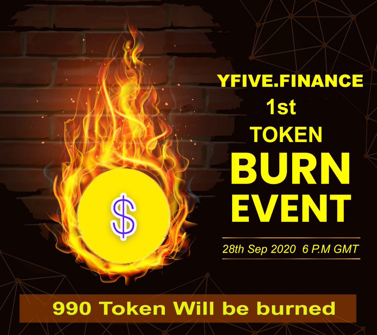 YFIVEfinance's tweet image. Dear YFIVE Community,
We are really Glad to hear that We are going to burn 990 Token (3% of total Supply) Tomorrow at 6 P.M GMT.We are  also going to list our coin in some more Exchanges in Oct 2020.Landing &amp;amp; Borrowing Service will Start from Mid of Dec 2020.

#YFIVE $YFIVE